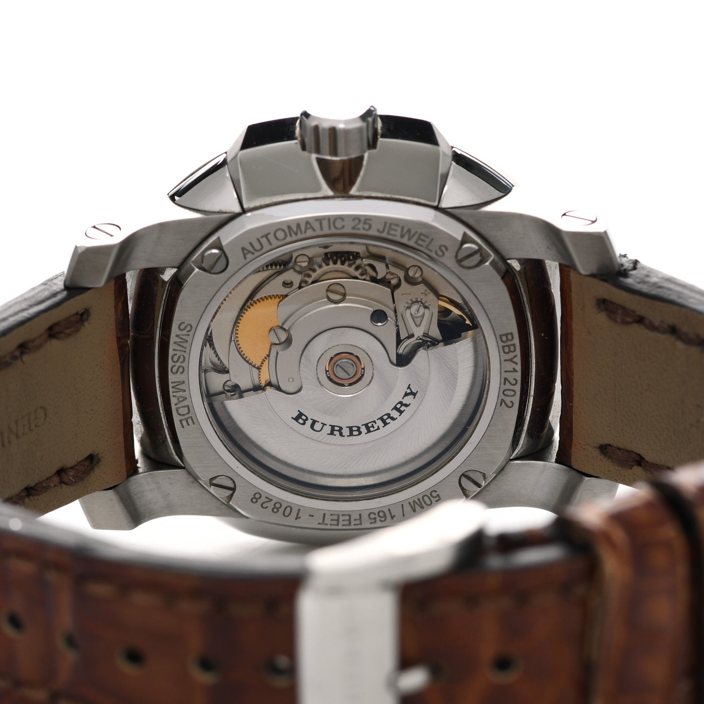 Stainless Steel Alligator 41mm The Britain Automatic Watch Black BBY1202