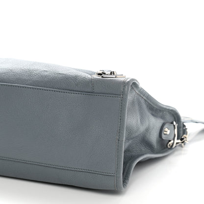 Balenciaga Chevre Silver Metallic Edge Hardware City Bleu Acier 10 of 10