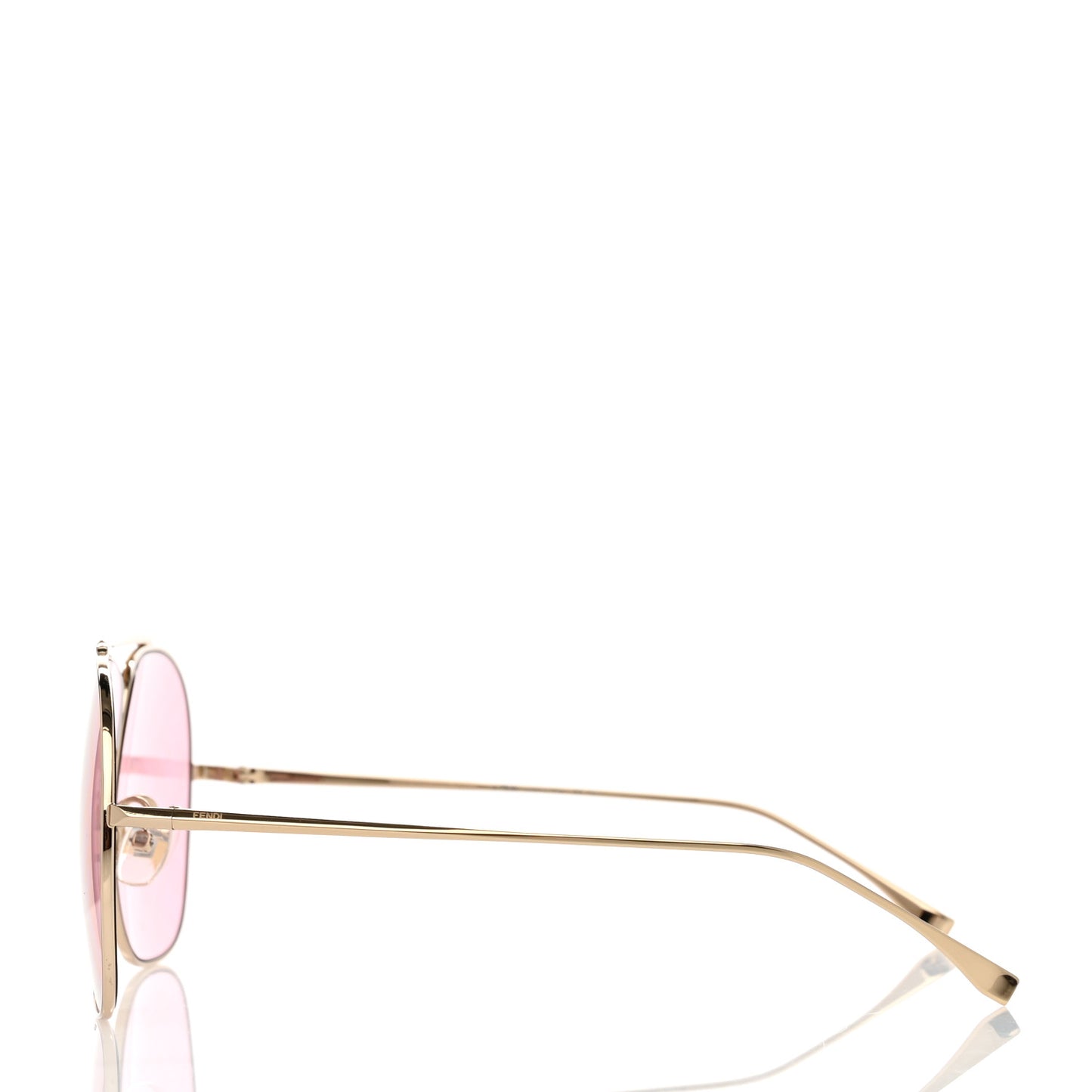 Metal FF Family Aviator Sunglasses FF0407 Pink