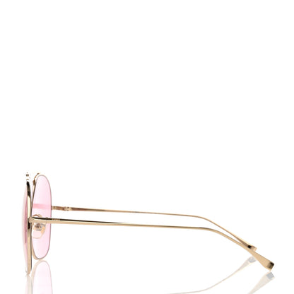 Fendi Metal FF Family Aviator Sunglasses FF0407 Pink 3 of 8
