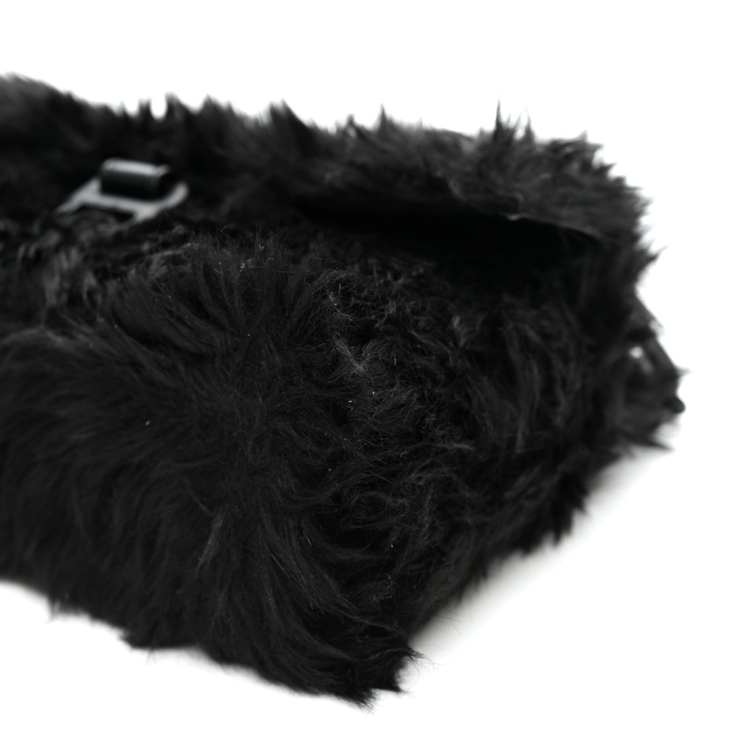 Faux Fur Small Downtown Shoulder Bag Black