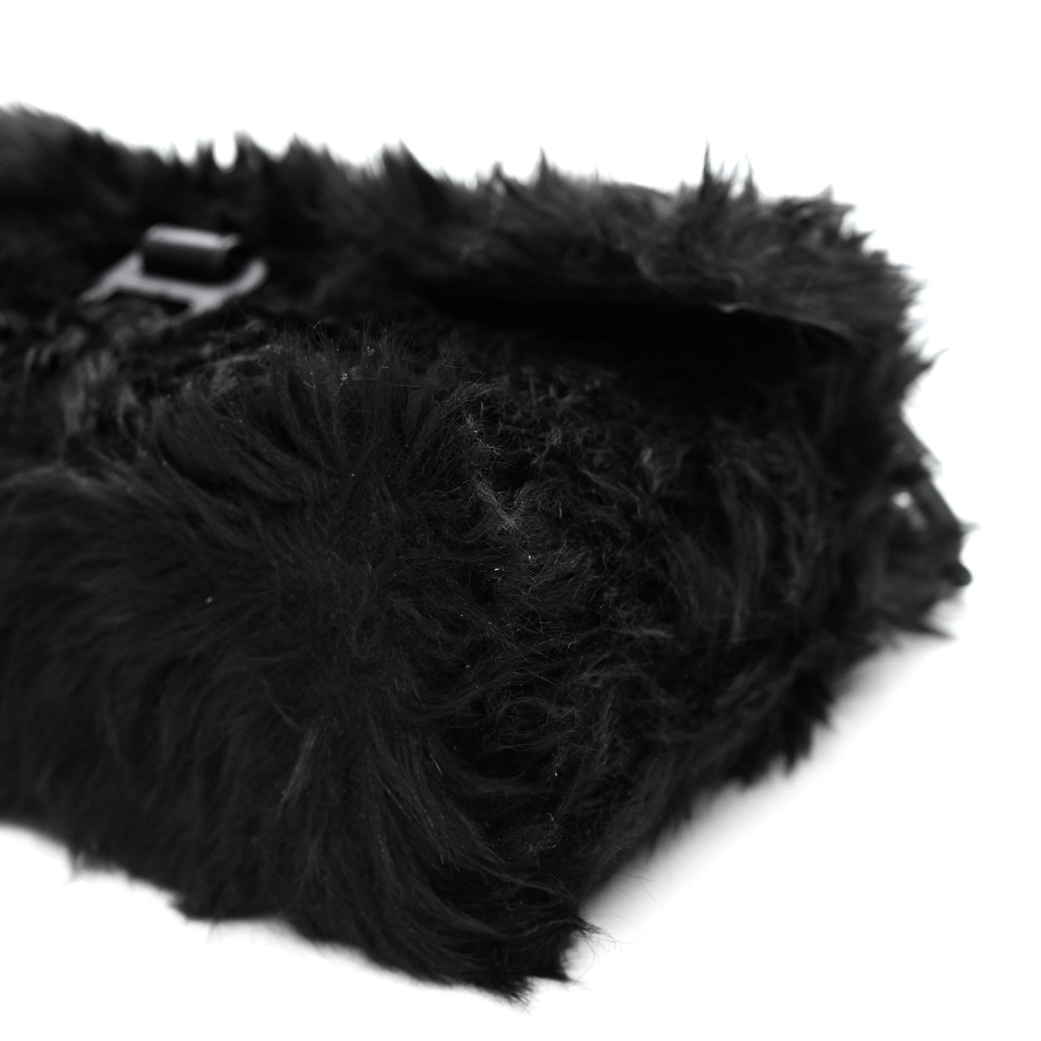 Balenciaga Faux Fur Small Downtown Shoulder Bag Black 10 of 10