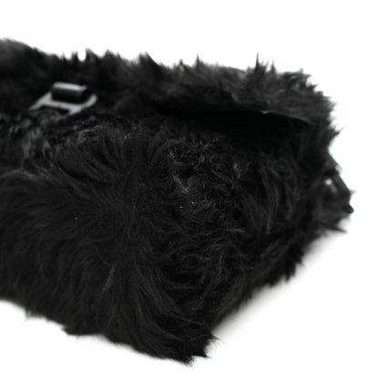 Balenciaga Faux Fur Small Downtown Shoulder Bag Black 10 of 10