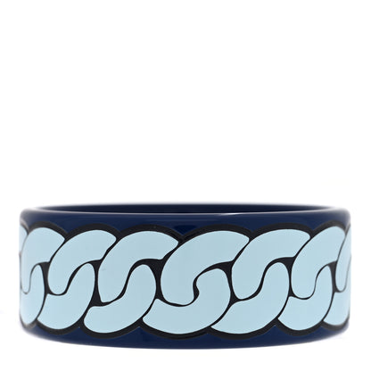 Hermes Lacquered Wood Boquin Bangle Bracelet T2 Marine 3 of 4