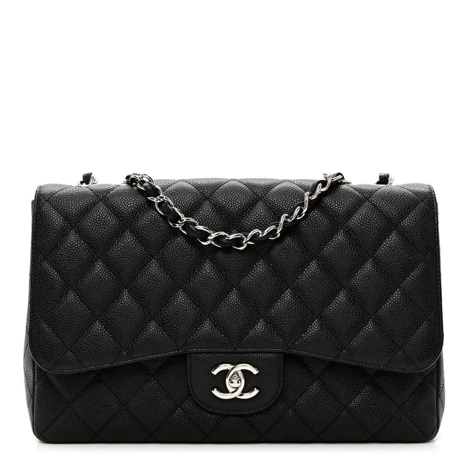 Chanel Caviar Quilted Jumbo Single Flap Black 1 of 11
