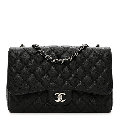 Chanel Caviar Quilted Jumbo Single Flap Black 1 of 11