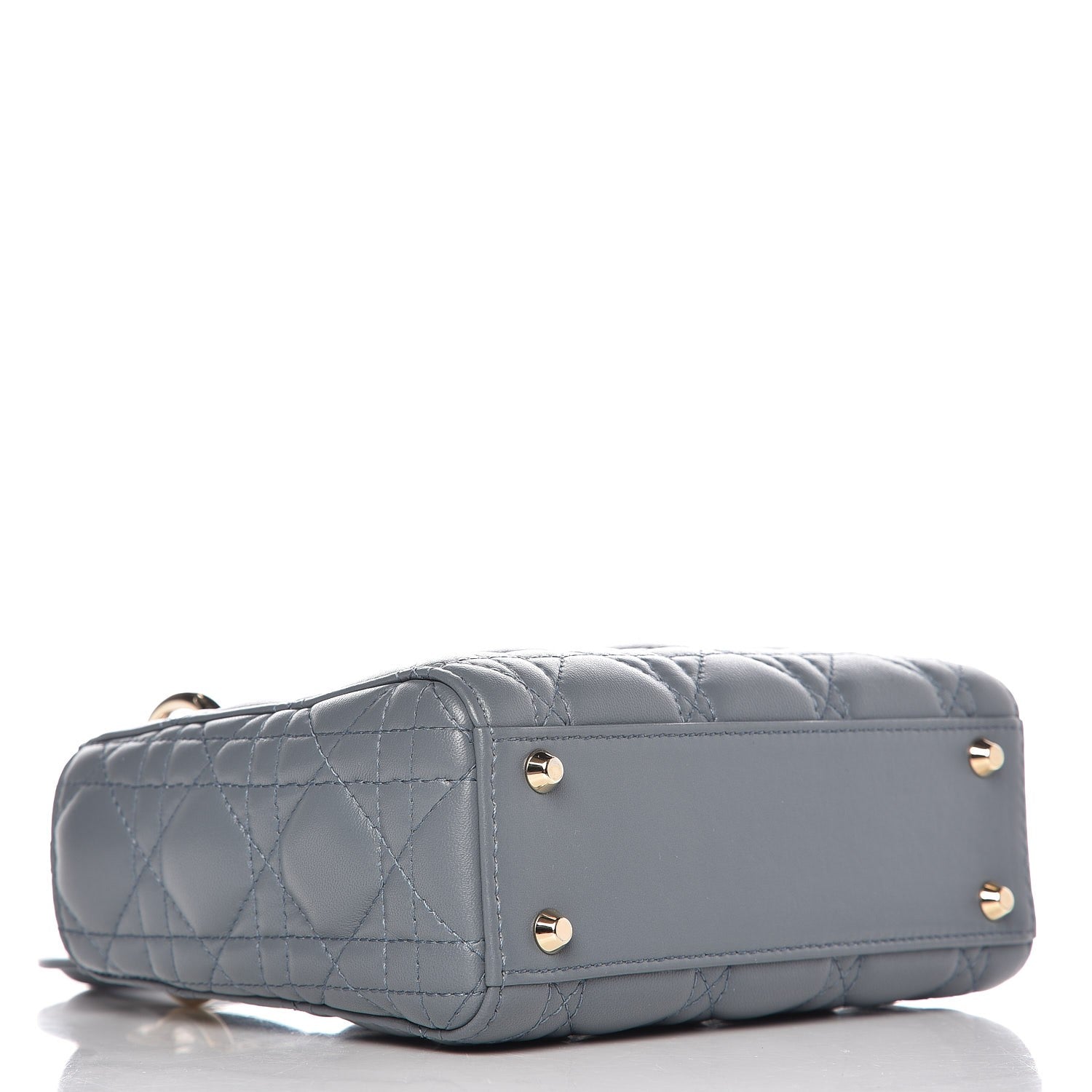 Christian Dior Lambskin Cannage Mini Lady Dior Blue 3 of 6