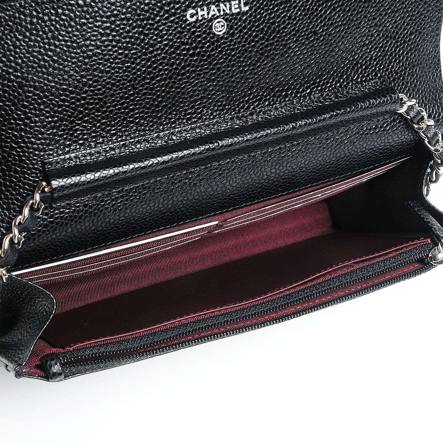 Chanel Caviar Quilted Wallet On Chain WOC Black 6 of 8