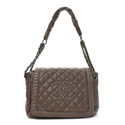 Chanel Calfskin Quilted Istanbul Accordion Flap Dark Grey 1 of 9