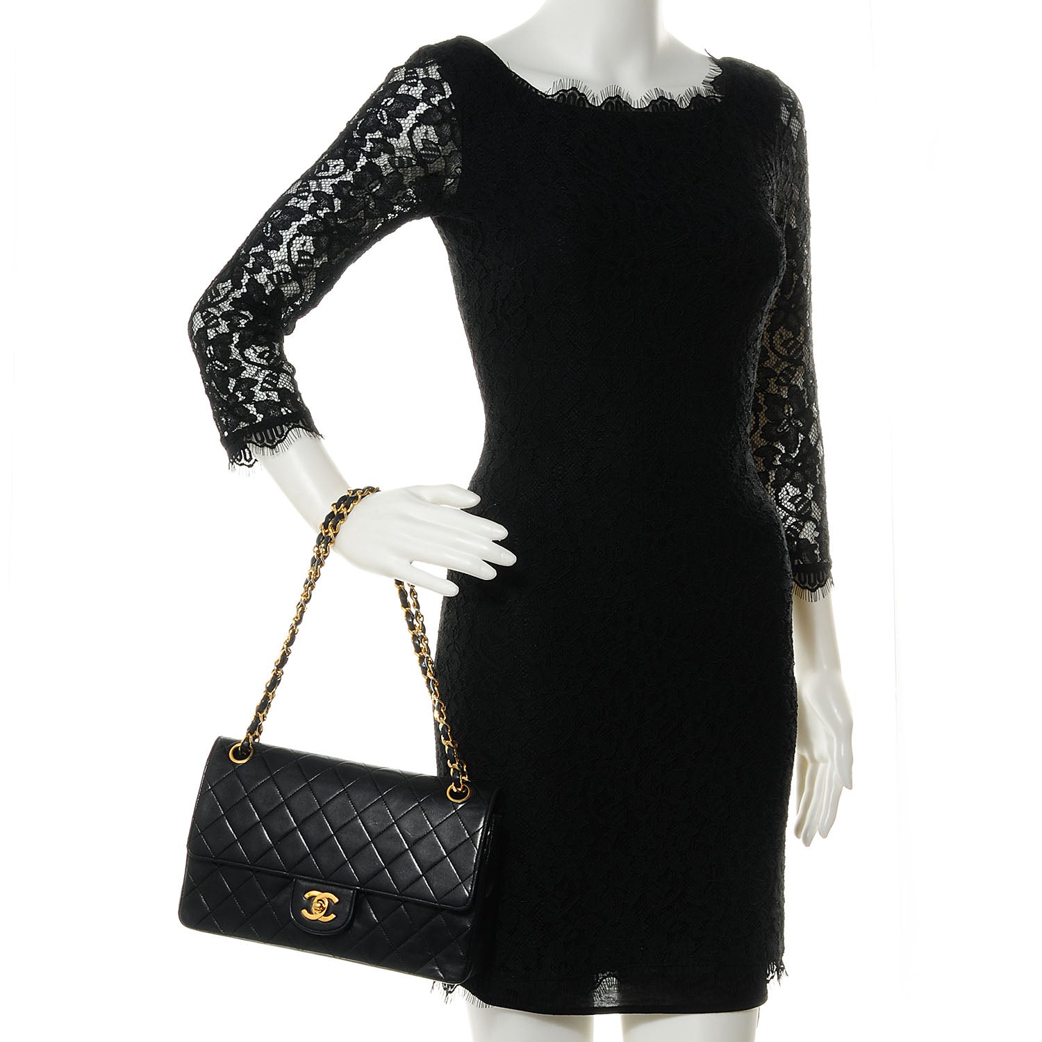 Chanel Lambskin Medium Double Flap Black 2 of 9