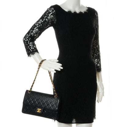 Chanel Lambskin Medium Double Flap Black 2 of 9