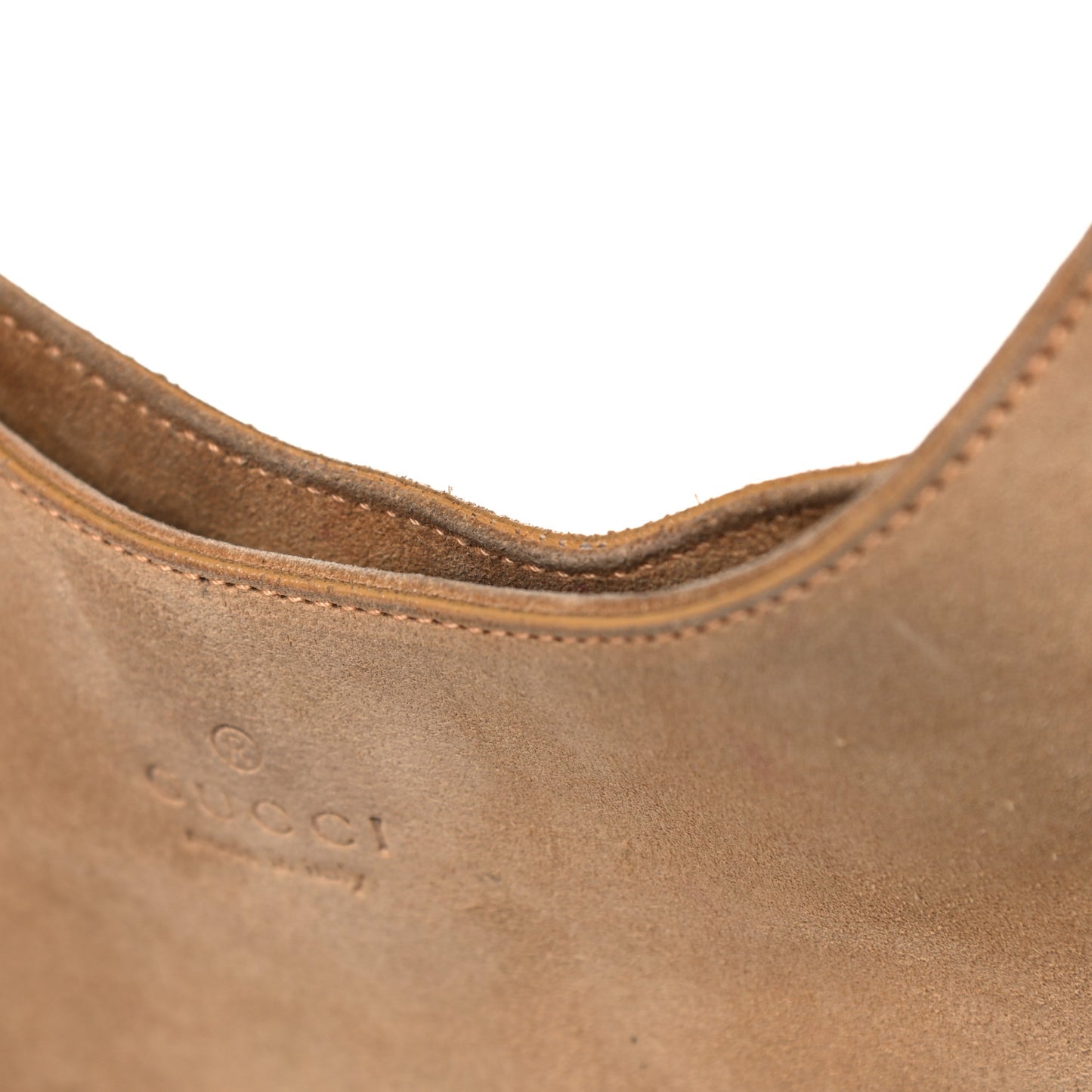 Suede Small Hobo Light Brown
