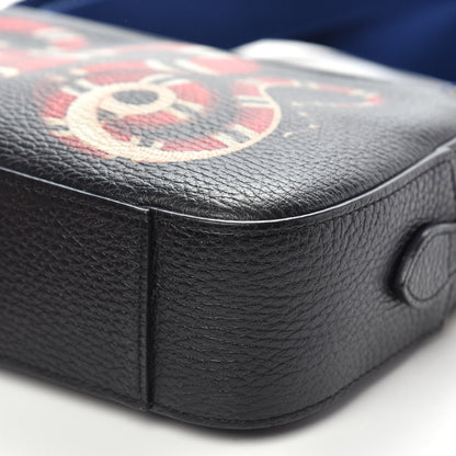 Gucci Grained Calfskin Sylvie Web Kingsnake Small Camera Bag Black Multicolor 10 of 13