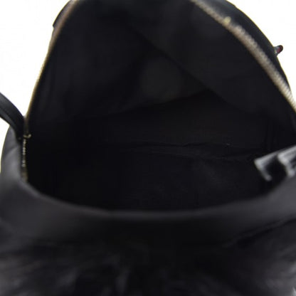 Fendi Nylon Vitello Dolce Goat Fox Fur Crocodile Monster Eyes Mini Backpack Black Sunflower 5 of 7
