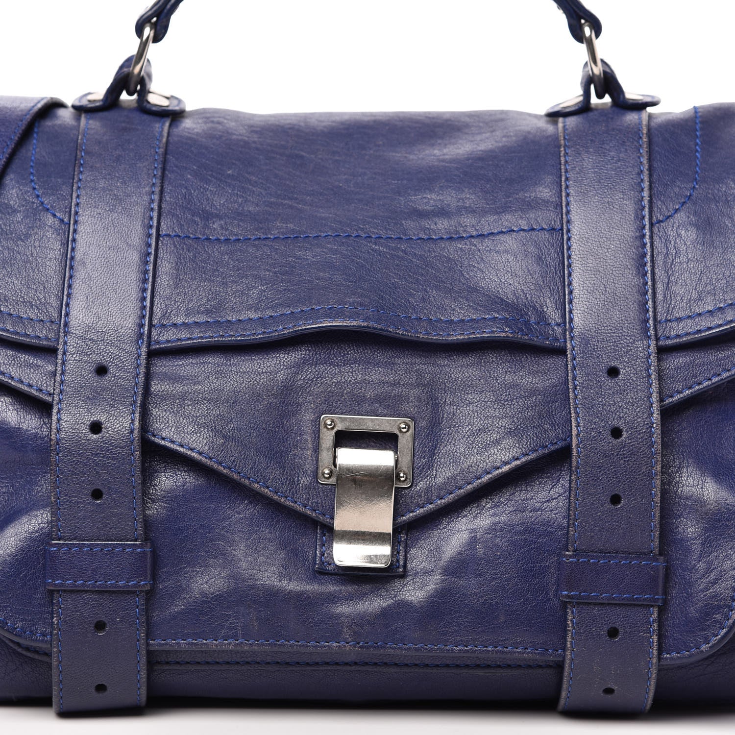 Proenza Schouler Lambskin Medium PS1 Satchel Cobalt Blue 11 of 15