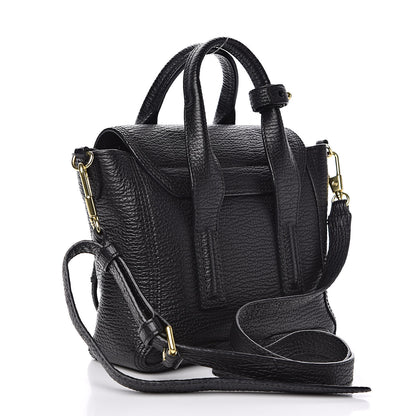 3.1 Phillip Lim 3.1 Textured Calfskin Mini Pashli Satchel Black 3 of 10