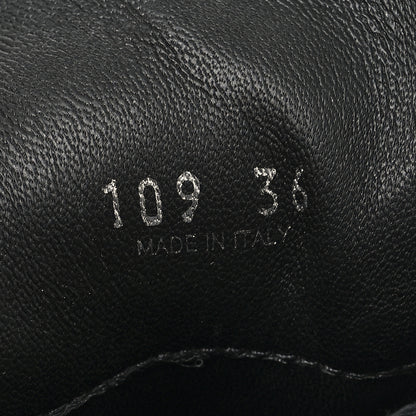 Prada Nappa Soft Padded Metal Triangle Logo Lug Sole 20mm Mules 36 Black 6 of 8