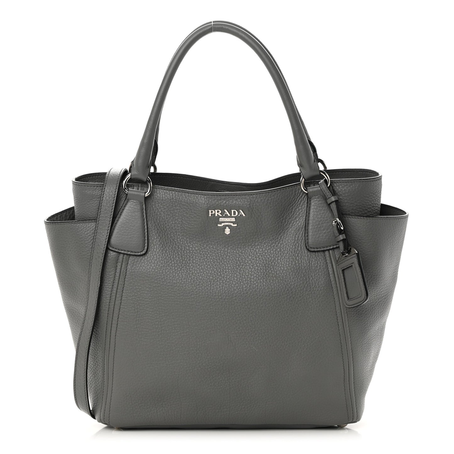Vitello Daino Side Pocket Tote Marmo