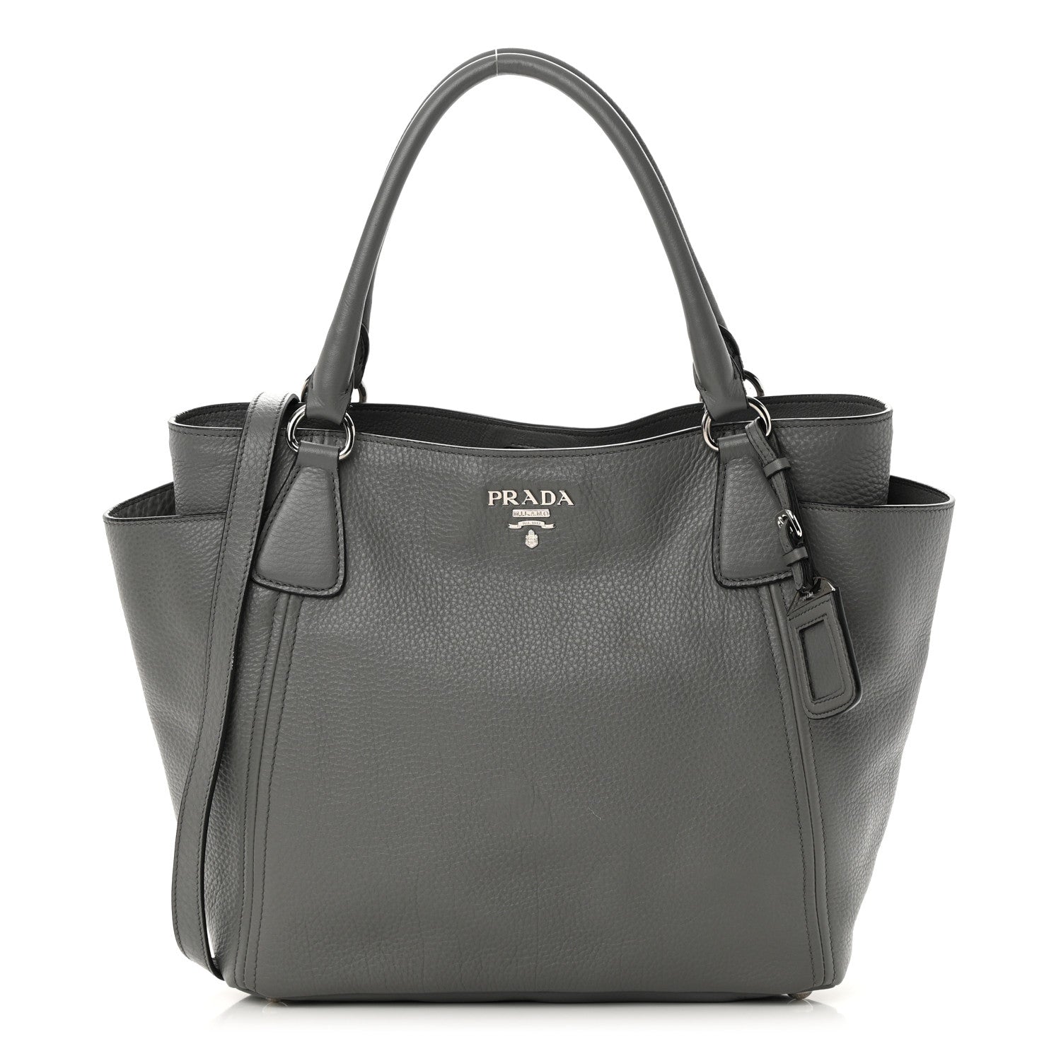 Prada Vitello Daino Side Pocket Tote Marmo 1 of 18