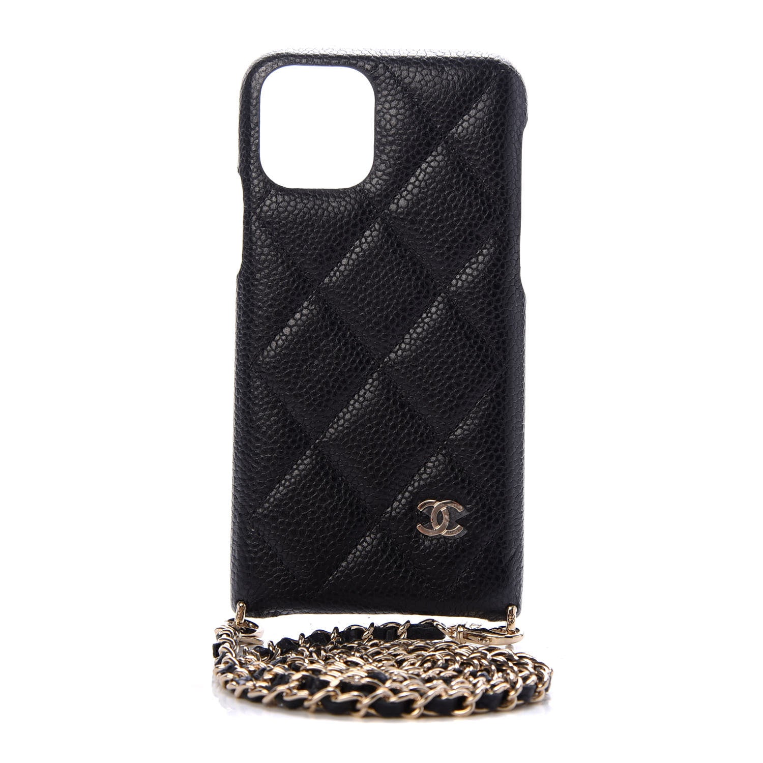 Chanel Caviar Quilted iPhone XI Pro Case With Chain Black 1 of 6