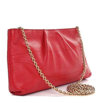 Salvatore Ferragamo Calfskin Gancini Marsala Lineage Mini Chain Bag Red 3 of 10