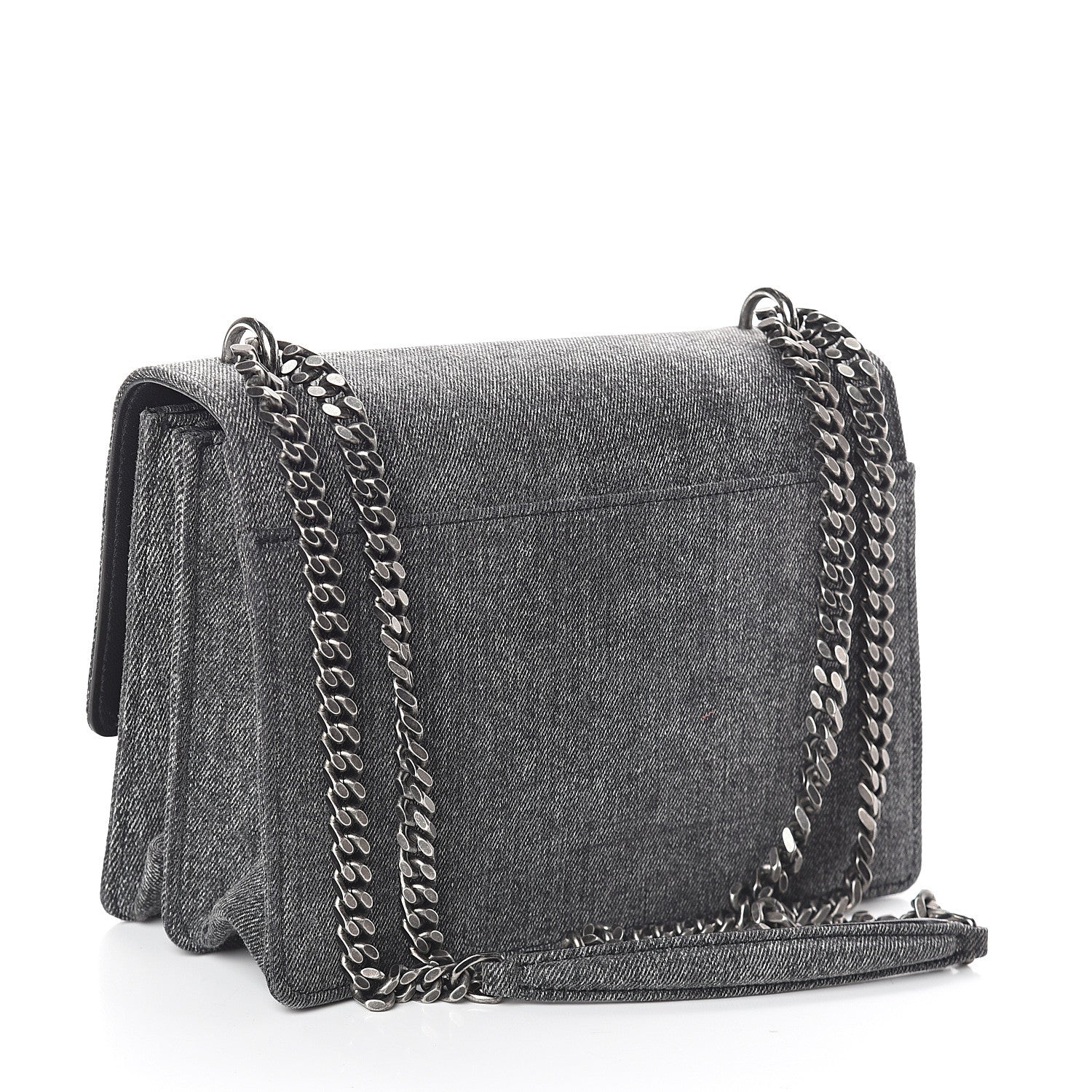 Saint Laurent Denim Medium Monogram Sunset Black 2 of 8