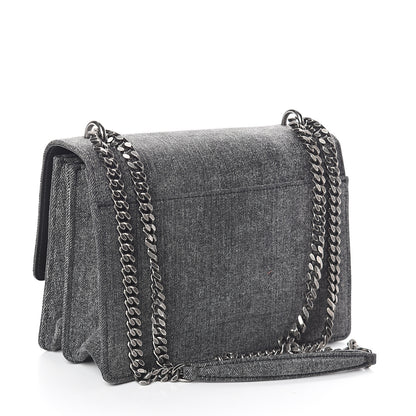 Saint Laurent Denim Medium Monogram Sunset Black 2 of 8
