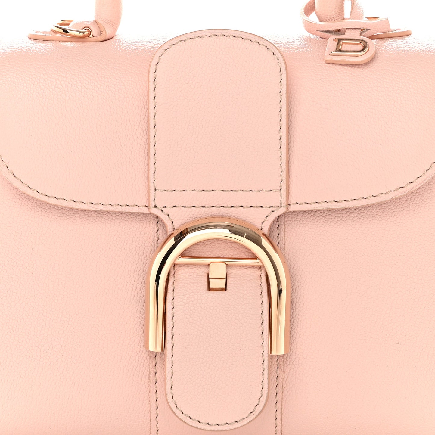 Grained Calfskin Mini Brillant Satchel Light Pink