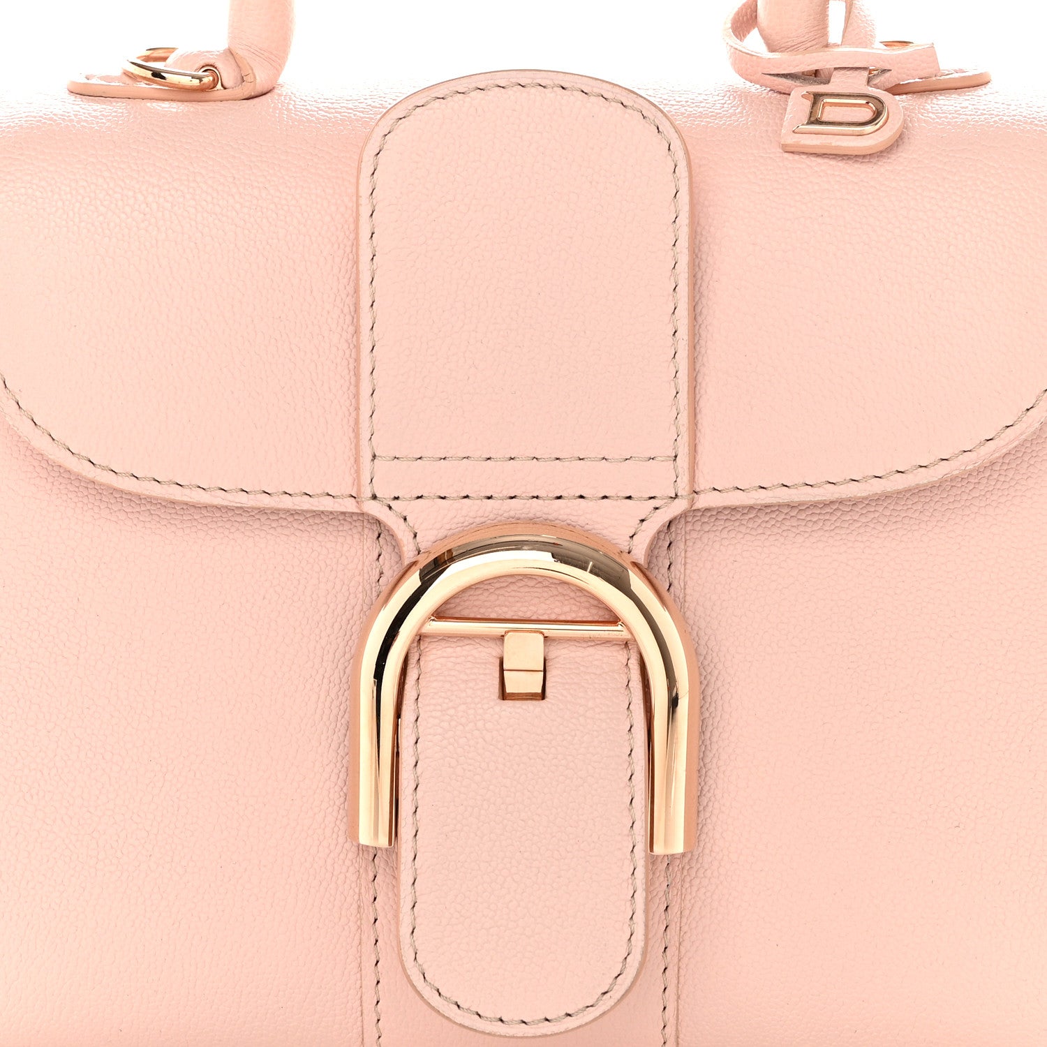 Delvaux Grained Calfskin Mini Brillant Satchel Light Pink 8 of 14