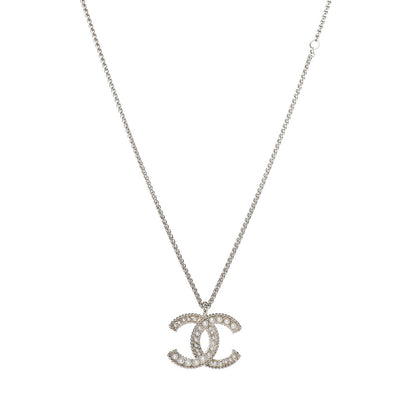 Chanel Pearl CC Pendant Necklace Gold 1 of 6