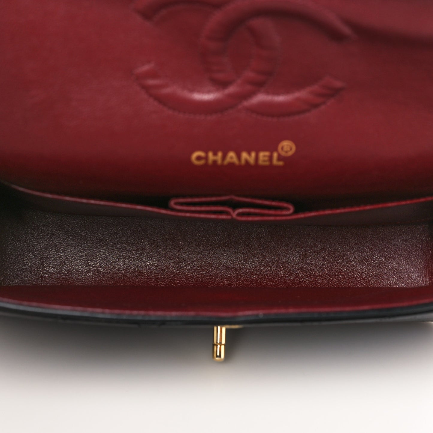 Lambskin Quilted Small Double Flap Black