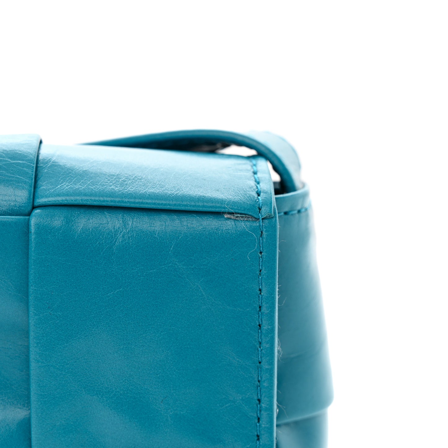 Paper Calfskin Maxi Intreccio Extra Mini Cassette Crossbody Bag Blue