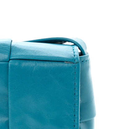 Bottega Veneta Paper Calfskin Maxi Intreccio Extra Mini Cassette Crossbody Bag Blue 11 of 11