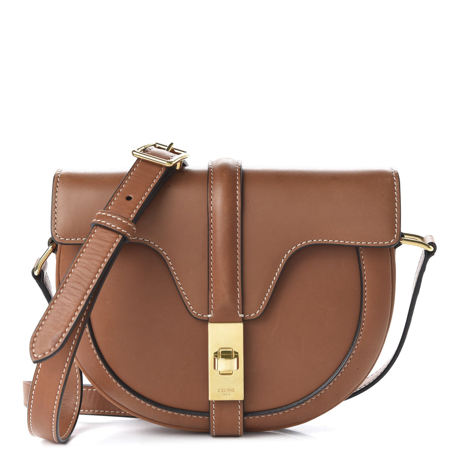 Natural Calfskin Besace Small 16 Tan