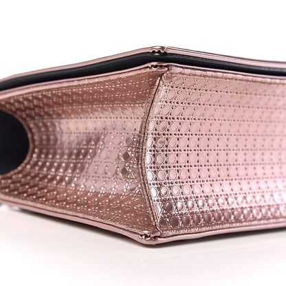 Christian Dior Metallic Patent Micro-Cannage Medium Diorama Flap Bag Pink 8 of 10