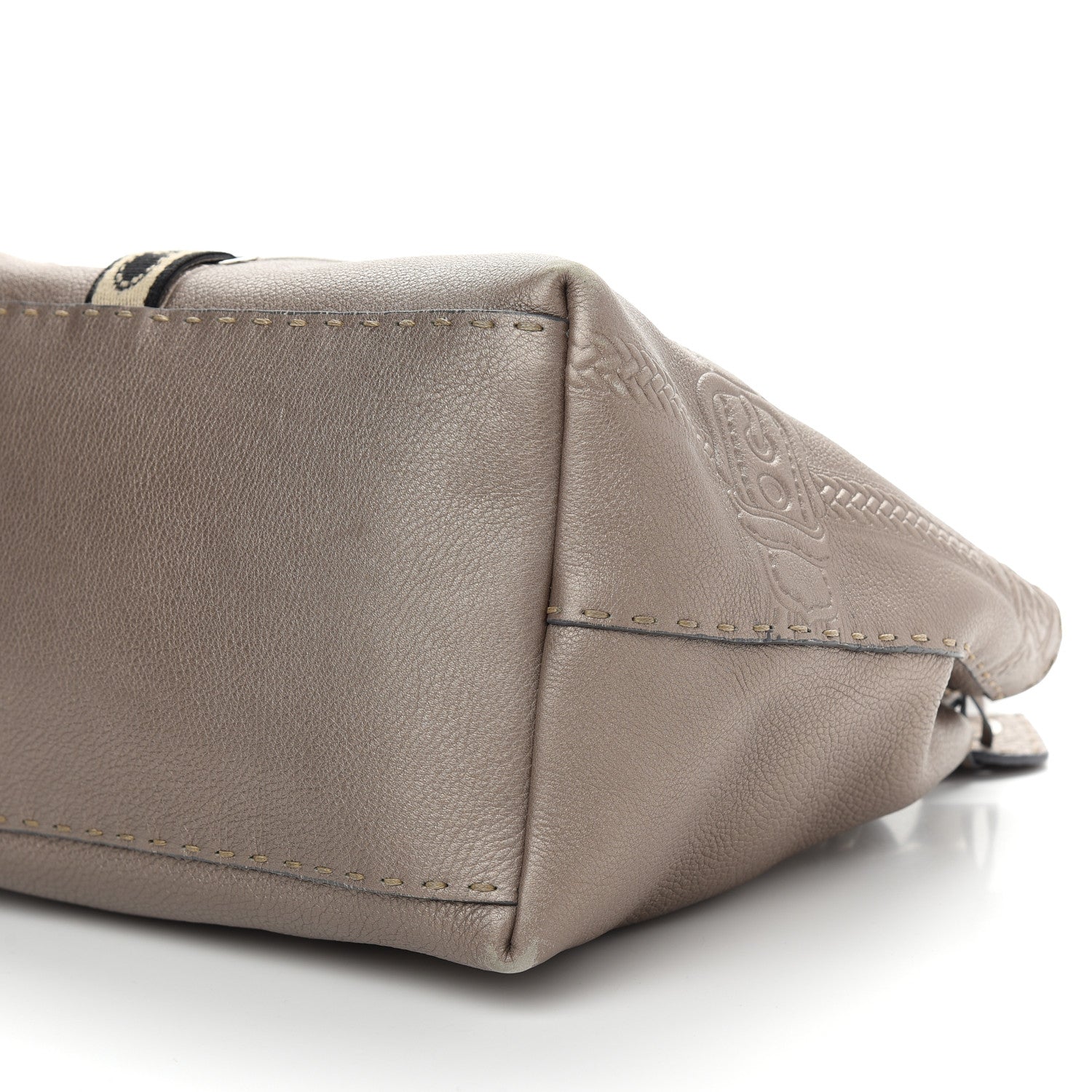 Fendi Cuoio Romano Selleria Small Villa Borghese Tote Peltro 9 of 14