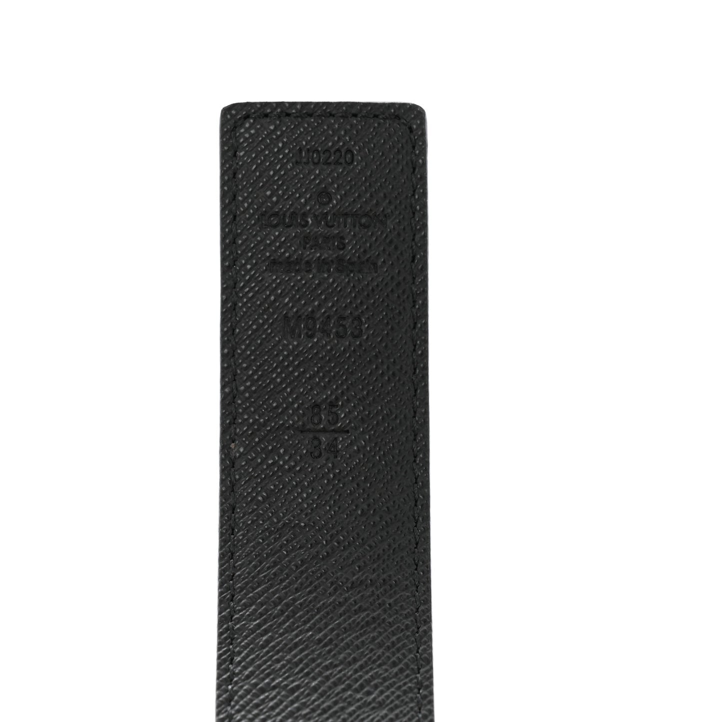 Calfskin Monogram 30mm LV Initiales Reversible Belt 85 34 Black