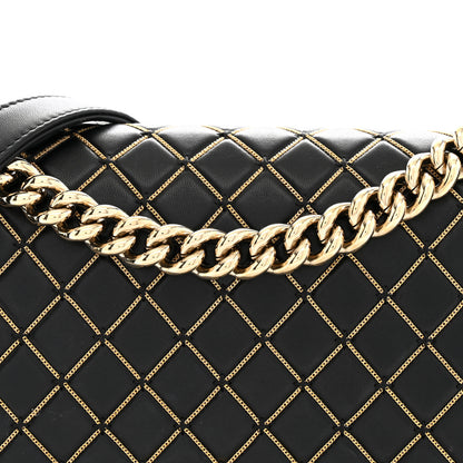 Chanel Lambskin Chain Quilted Medium Boy Flap Black 8 of 14