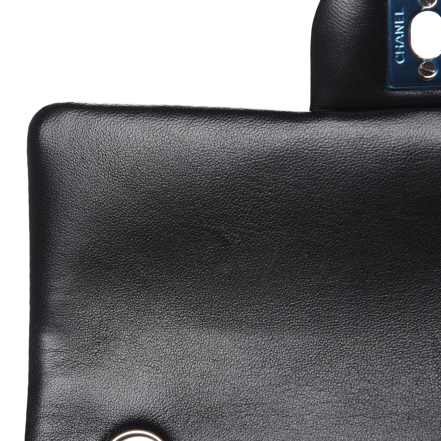 Lambskin Quilted Mini Rectangular Flap Black