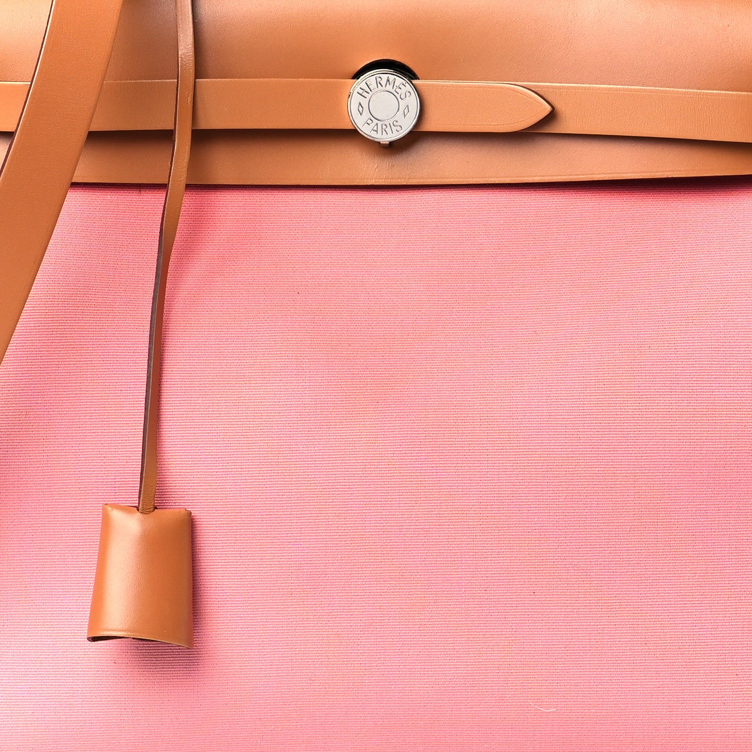 Hermes Vache Hunter Toile Herbag Zip 31 PM Rose Azalee Natural 2 of 17