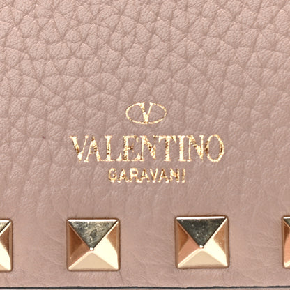 Valentino Garavani Pebbled Calfskin Rockstud Double Zip Camera Crossbody Bag Poudre 6 of 10