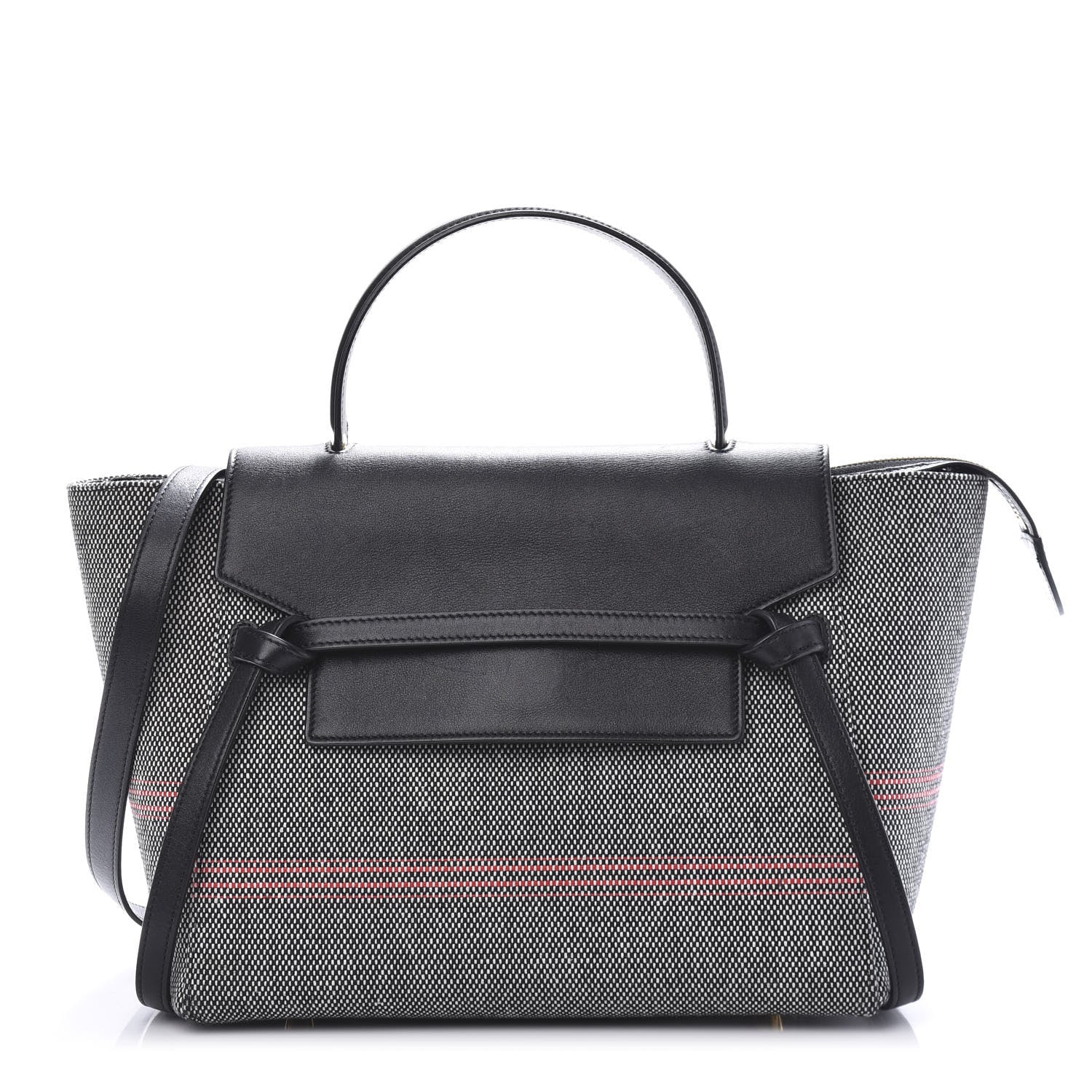 Celine Cotton Canvas Calfskin Mini Belt Bag Black 1 of 9