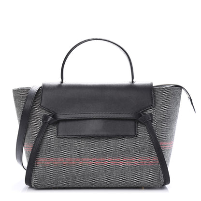 Celine Cotton Canvas Calfskin Mini Belt Bag Black 1 of 9