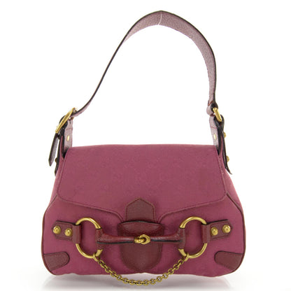 Gucci Monogram Horsebit Chain Flap Bag Fuchsia 1 of 8