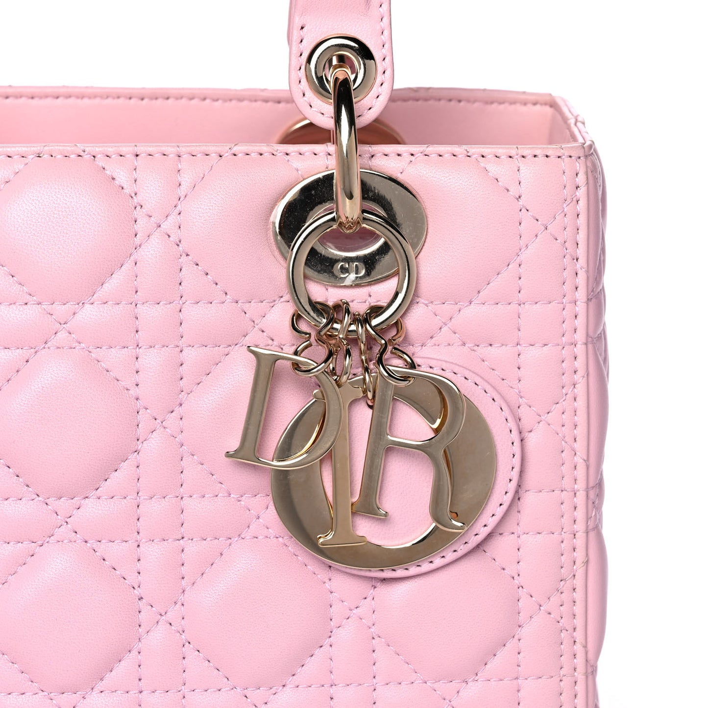 Lambskin Cannage Medium Lady Dior Light Pink