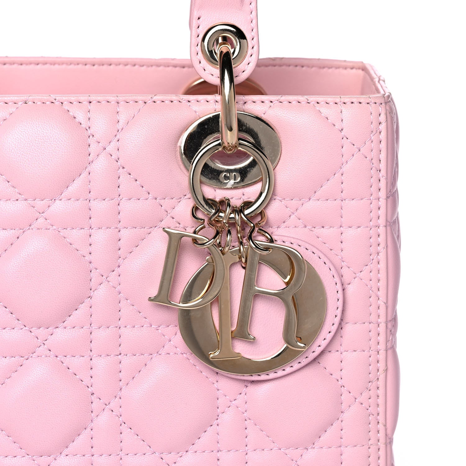 Christian Dior Lambskin Cannage Medium Lady Dior Light Pink 7 of 12