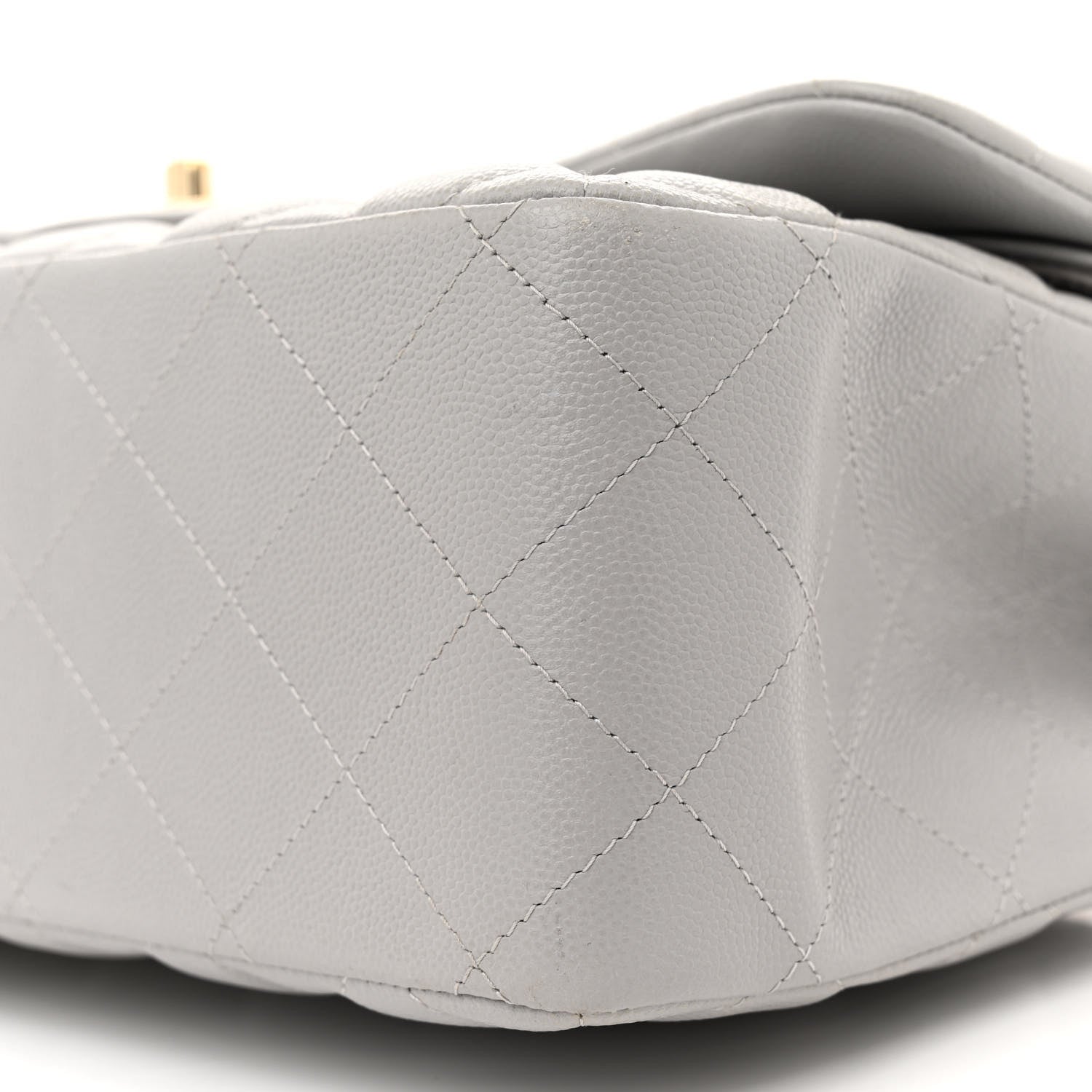 Chanel Caviar Quilted Jumbo Double Flap Grey 10 of 14