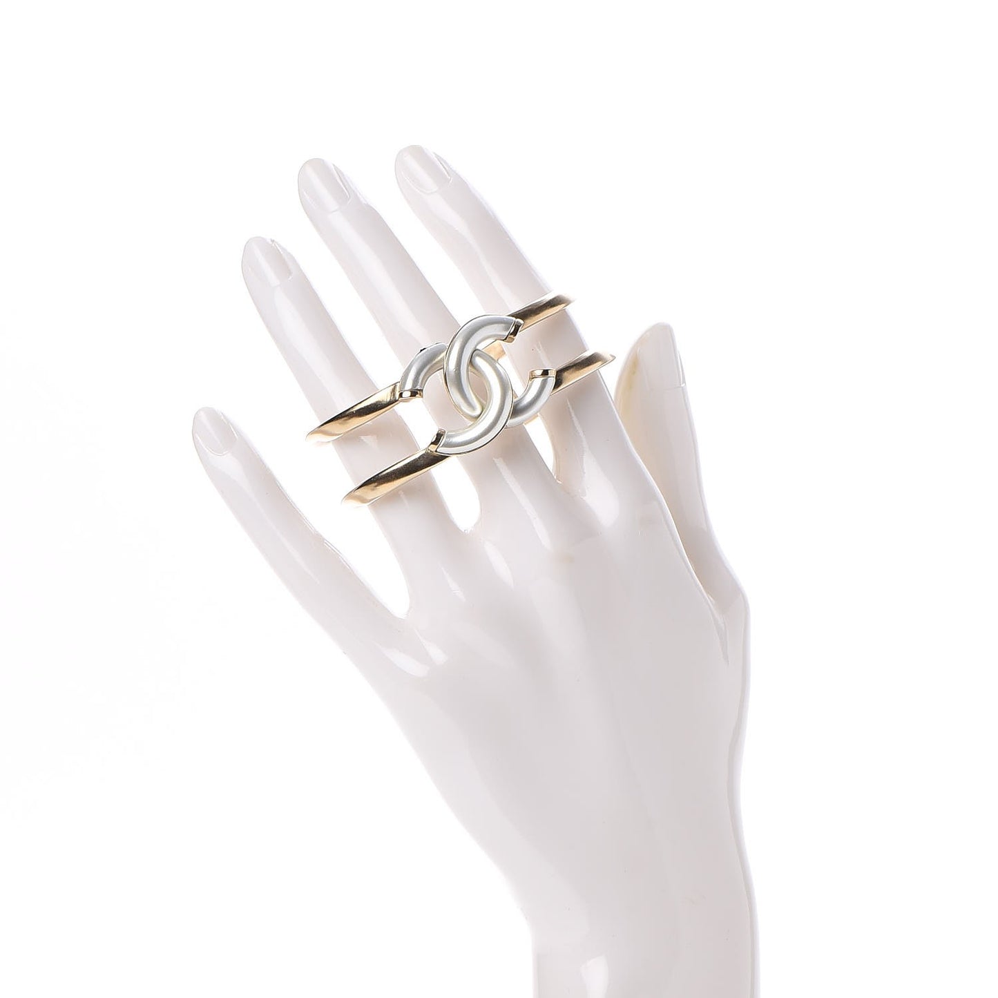 Metal Logo CC Cuff Gold Silver