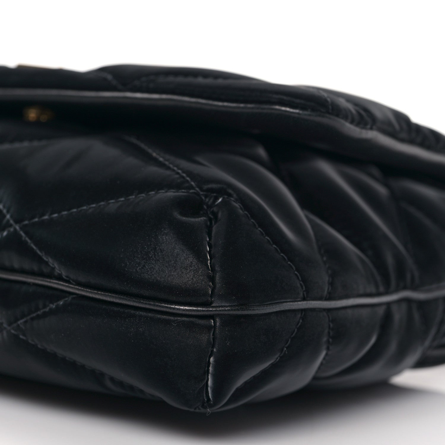 Saint Laurent Satin Quilted Le 57 Diamond Shoulder Bag Black 7 of 7