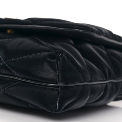 Saint Laurent Satin Quilted Le 57 Diamond Shoulder Bag Black 7 of 7